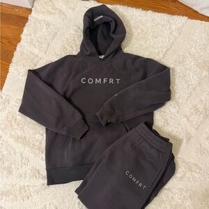 NEVER WORN NEW COMFRT Charcoal Hoodie and Sweatpants Set (size M)